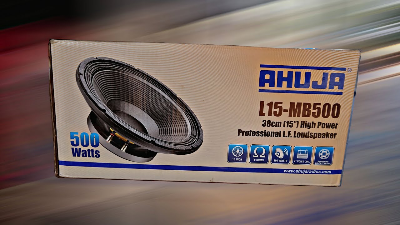 AHUJA L15-MB500 PROFESSIONAL PA SPEAKER UNBOXING & REVIEW