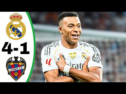 Real Madrid vs Levante 4-1 Resumen Y Goles (2025)