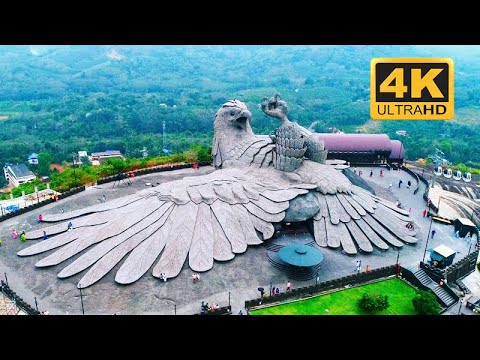 Jatayu Earth's Center | India's Best Statue | 4K Aerial Video