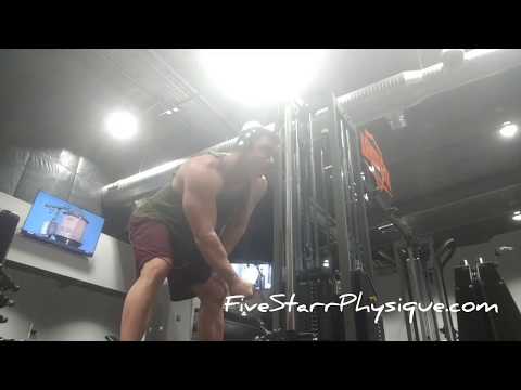 Single arm bent over reverse cable fly