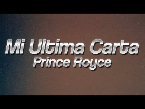 Prince Royce - Mi Ultima Carta 💌 (lyrics)