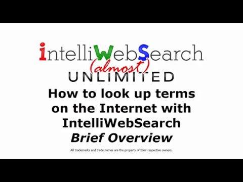 Видео IntelliWebSearch