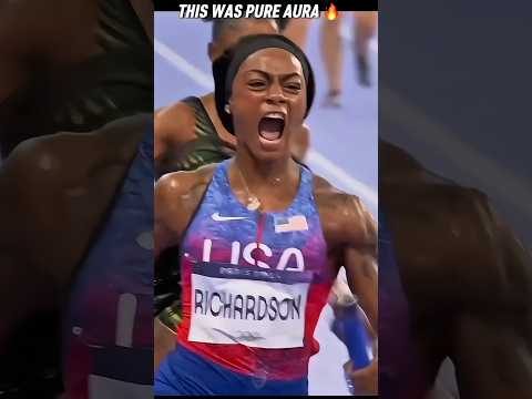 PURE AURA Sha’Carri ❤️💪🇺🇲 #shacarririchardson #trackandfield #athletics #athlete #viral #viralvideo