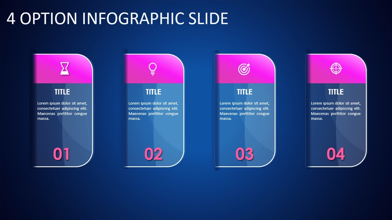 Animated 4 Options Infographic Template in PowerPoint (PowerPoint Tutorial: 304)
