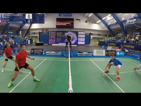 Grimley  Grimley vs Delrue  Villeger MD, Final   European Jnr  C’ships 2018