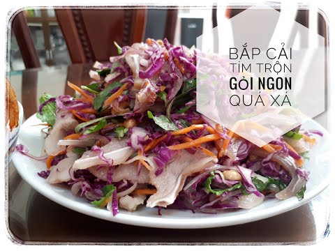 Hướng dẫn trộn GỎI TAI HEO BẮP CẢI TÍM siêu giòn siêu ngon