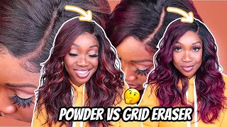 HOW TO HIDE KNOTS & GRIDS ON SYNTHETIC LACE WIG | POWDER VS GRID & KNOTS CONCEALER | Outre ELISSA