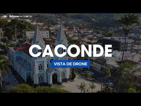 Vista Aérea de Drone de Caconde - São Paulo, Brasil
