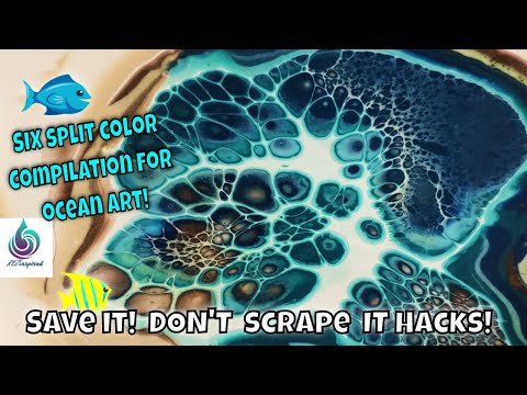 Most Satisfying Video - Ocean Wave - Acrylic Pour Compilation - Relaxing Fluid Art!