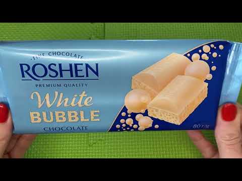 Unboxing Chocolate Roshen White Bubble / Roshen Chocolate / Video ASMR #chocolate