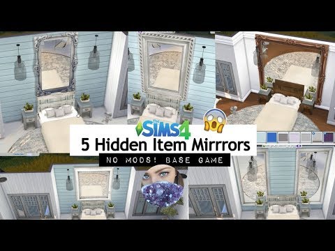 Part of a video titled The Sims 4 - 5 Secret Hidden Mirror Items - No Mods! - YouTube