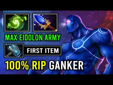 How to 100% Delete Any Ganker Offlane with Max Eidolon 1st Item Hammer Enigma Dota 2