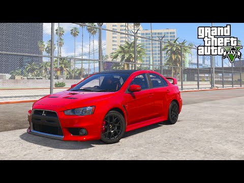 Mobil Mitsubishi Lancer EVO X kencang PARAH mudif simpel - GTA V MOD INDONESIA SULTAN UPIN IPIN