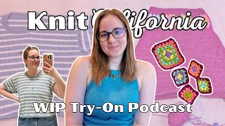 Trying on my tee design & ZZ Tank - Knit California Podcast