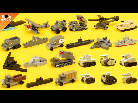 Lego Military Mini Vehicles Compilation - Part 5-8 (Tutorial)