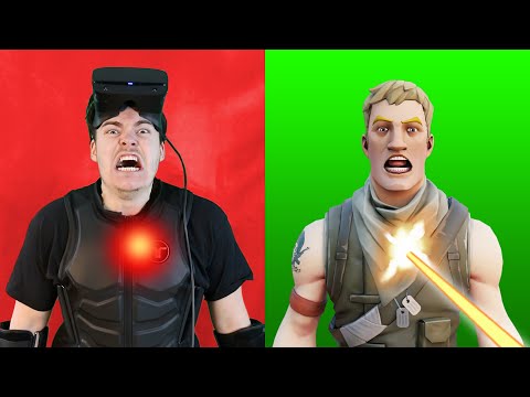 Fortnite VR But I Can Feel Pain.. (Haptic Suit)