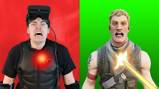 Fortnite VR But I Can Feel Pain (Haptic Suit)