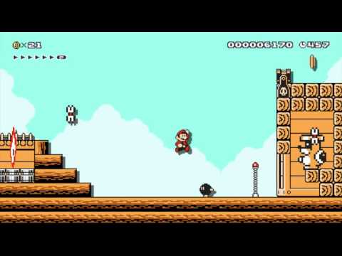 Bowser Jr's Airship by Jishua - Super Mario Maker - No Commentary 1AC