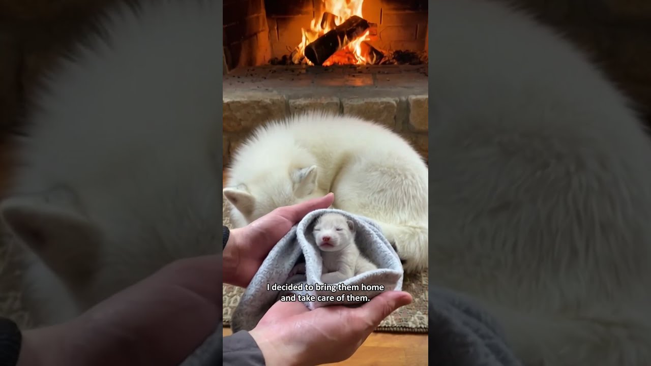 A fox ran into the road with a huge branch in her mouth… to stop my car #shorts