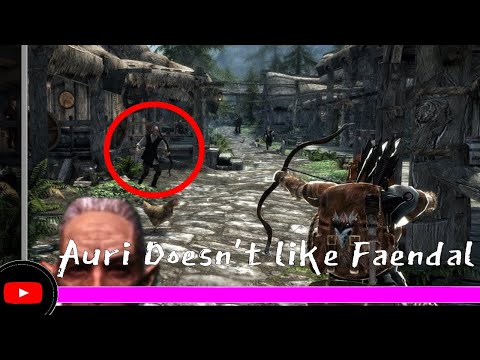 Auri Doesn't like Faendal | Skyrim Follower Mod