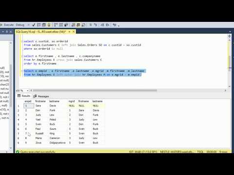 MS SQL Server 2016 course 70-761 - Chapter 04  Querying Multiple Tables - C