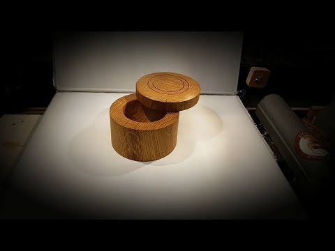 Wood Turning - English Oak Swivel Lid Salt Holder