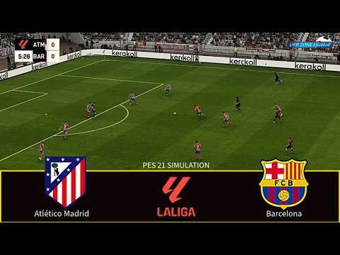 Atlético Madrid vs Barcelona | EPIC LaLiga THRILLER 😱 | PES 21 Simulation