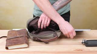 Сумка-рюкзак на одне плече 20141 Vintage оливкова