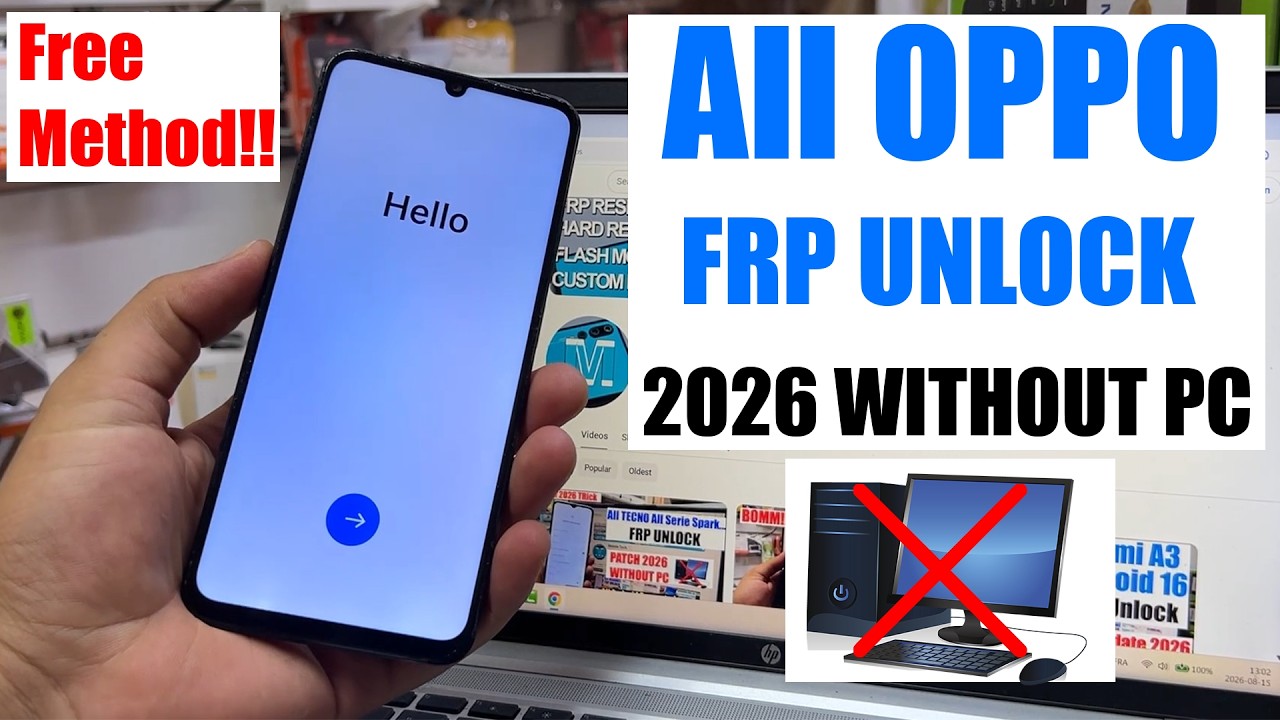 All OPPO FRP Bypass 2026 Without Pc | Remove Google Account All OPPO | OPPO FRP Unlock