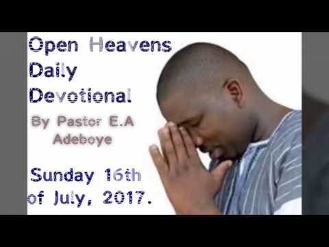 LEGS ON VACATION? OPEN HEAVENS SUNDAY 16TH OF JULY 2017