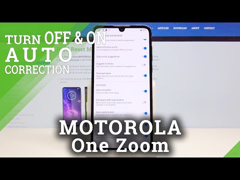How to Enable Auto Correction in Motorola One Zoom - Text Replacement Feature