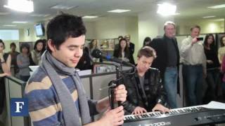 David Archuleta Sings &#39;The First Noel&#39; in the Forbes Newsroom