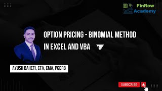 Option Pricing - Binomial Model using Excel and VBA
