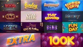 2023 3D Text Effect Ultimate Bundle Photoshop Tutorial Part 5