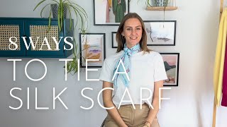 8 WAYS TO TIE A SILK SCARF! How to style your vintage silk scarf | Nearly New Cashmere Co
