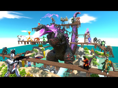 SHIN GODZILLA SMASH FPS AVATAR IN AROUND STAIRS CHALLENGE - ARBS
