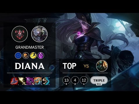 Diana Top vs Gangplank - EUW Grandmaster Patch 10.4