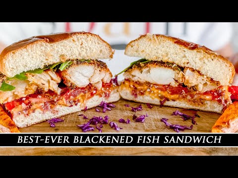Delicious Blackened Fish Sandwich with Spicy Mayo Aioli