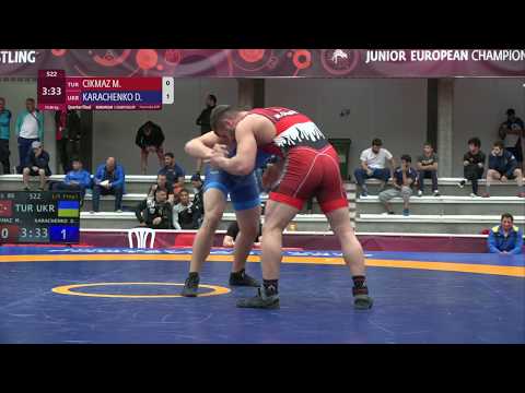1/4 FS - 86 kg: M. CIKMAZ (TUR) v. D. KARACHENKO (UKR)