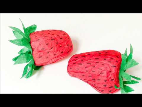 , title : 'DIY: faire une fraise en papier. Make a paper strawberry.'