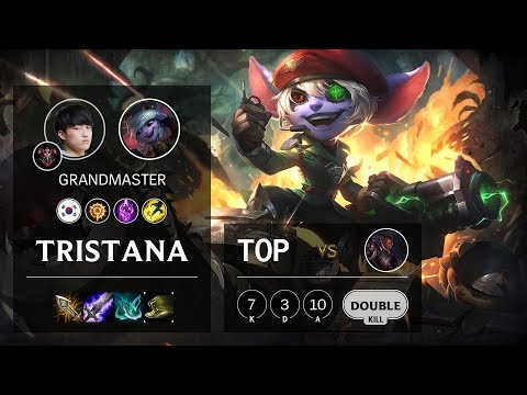 Tristana Top vs Lucian - KR Grandmaster Patch 10.7