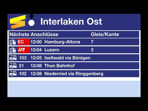 BOB Interlaken Ost Verabschiedung und Anschlüsse mit EC