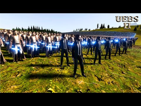 100 JOHN WICK GUARD 100,000 LASER KNIGHTS AGAINST 1,000,000 WEREWOLVES | Battle Simulator 2 | UEBS 2