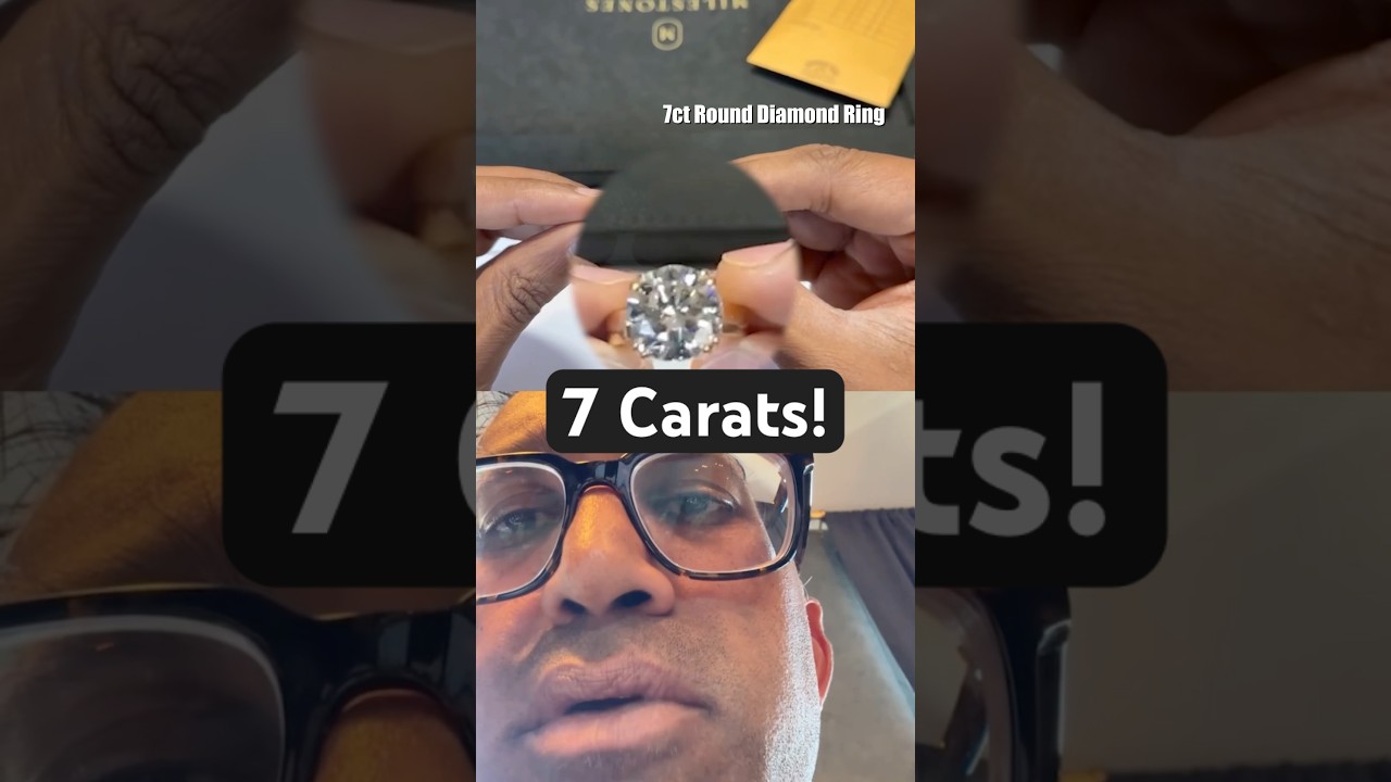 Identifying a Massive 7 Carat Diamond Engagement Ring! #milestonesfinejewelry #diamond #shots