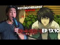 PSYCHOTHERAPIST REACTS To Death Note Episode 10 PEAK Episode