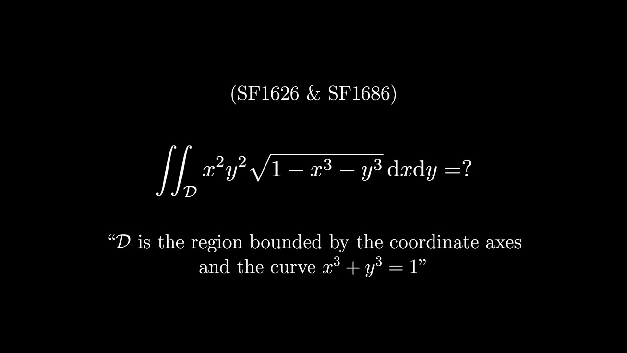 Double Integrals, Problem 1