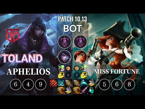SB TolanD Aphelios vs Miss Fortune Bot - KR Patch 10.13