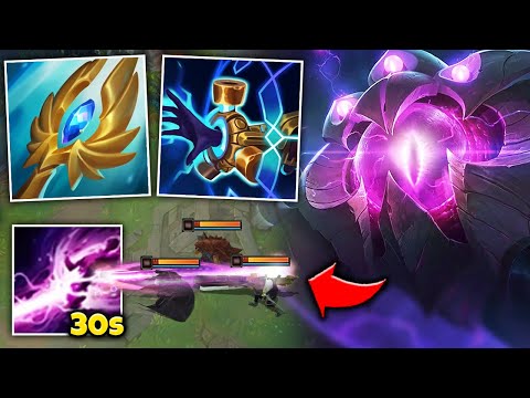 MAX HASTE VEL'KOZ LASERS YOUR WHOLE TEAM ON REPEAT (30 SECOND CD) - League of Legends