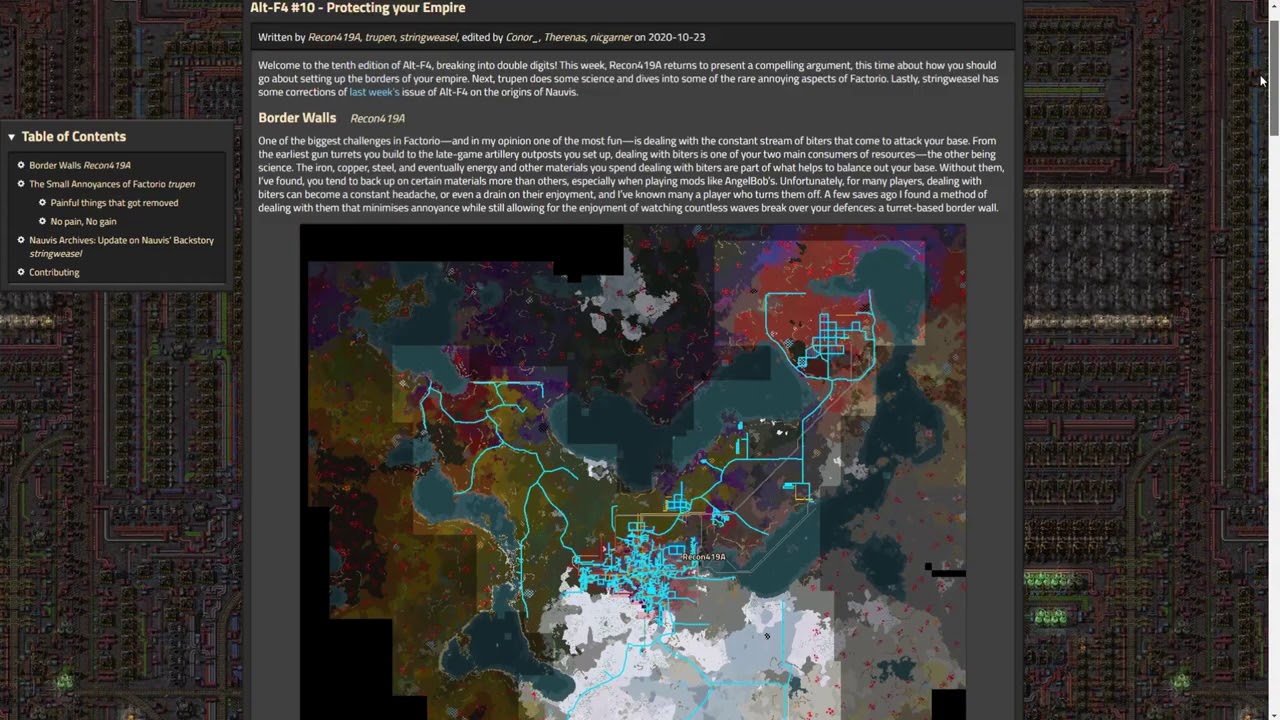 Factorio Community Friday Facts (ALT-F4) #10: Border Walls / Defense & Little Announces In Factorio!