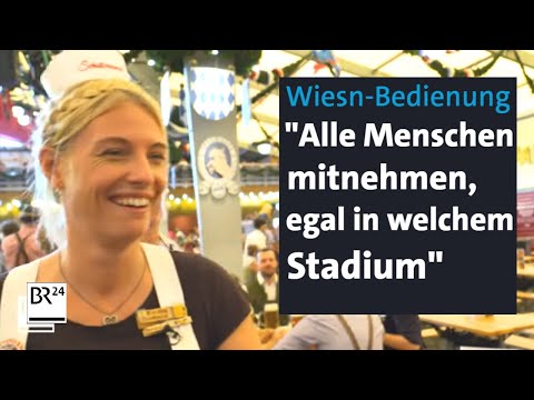 14 Maß Bier auf einmal: Einblick in den Arbeitstag von Wiesn-Bedienung Carina | Abendschau | BR24